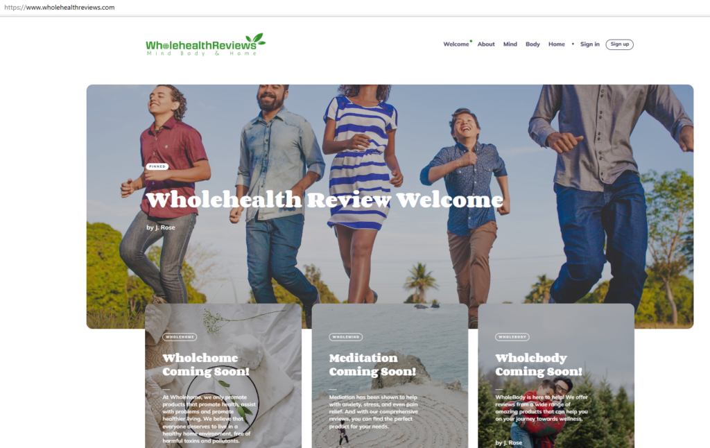 WholeHealth Reviews home page